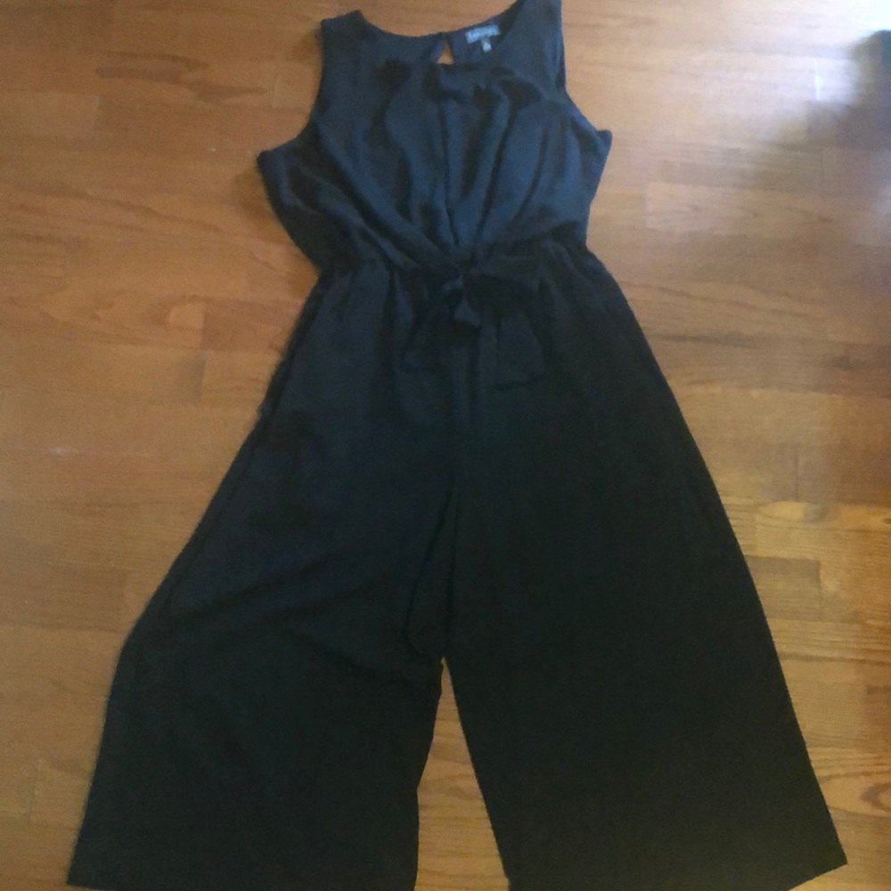 Dressy Belted Jumpsuit with slit in the back